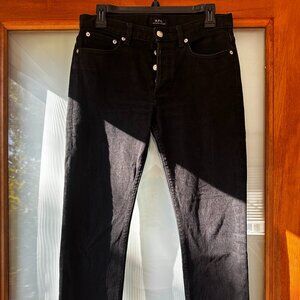 A.P.C. Petit New Standard Size 28 Raw Hem Black